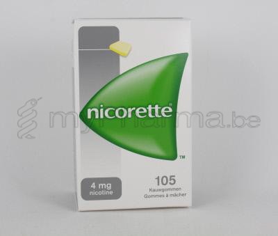 NICORETTE  4 MG 105 KAUWGOMMEN (geneesmiddel)