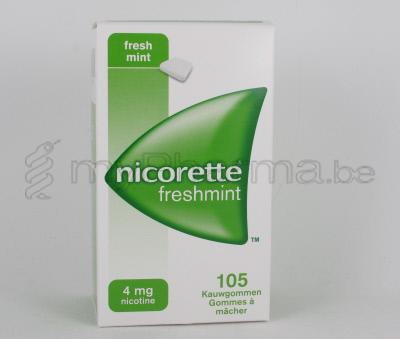 NICORETTE FRESHMINT 4 MG 105 KAUWGOMMEN (geneesmiddel)
