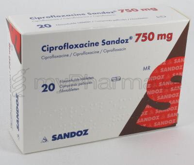 Ciprofloxacin sandoz 750 mg