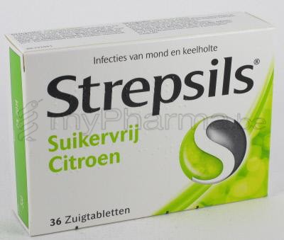 STREPSILS SUIKERVRIJ CITROEN 36 ZUIGTABL (geneesmiddel)
